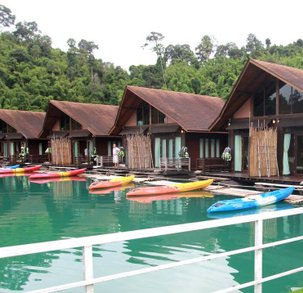 khao sok bungalow flottant